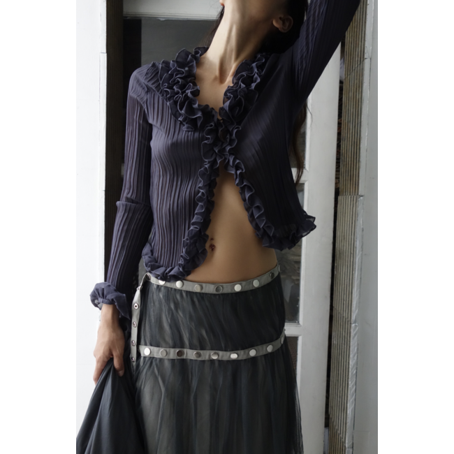 Mais X Frida Kara Blouse Aubergine