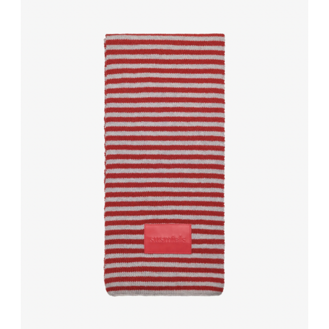 Susmie's PRE ORDER Ember Scarf Grey / Red