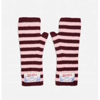 Macabla Mittens Burgundy & Pink
