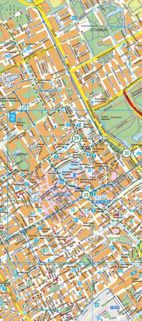 centrum den haag kaart Falk Stadsplattegrond & Fietskaart Den Haag met Delft   route.nl 