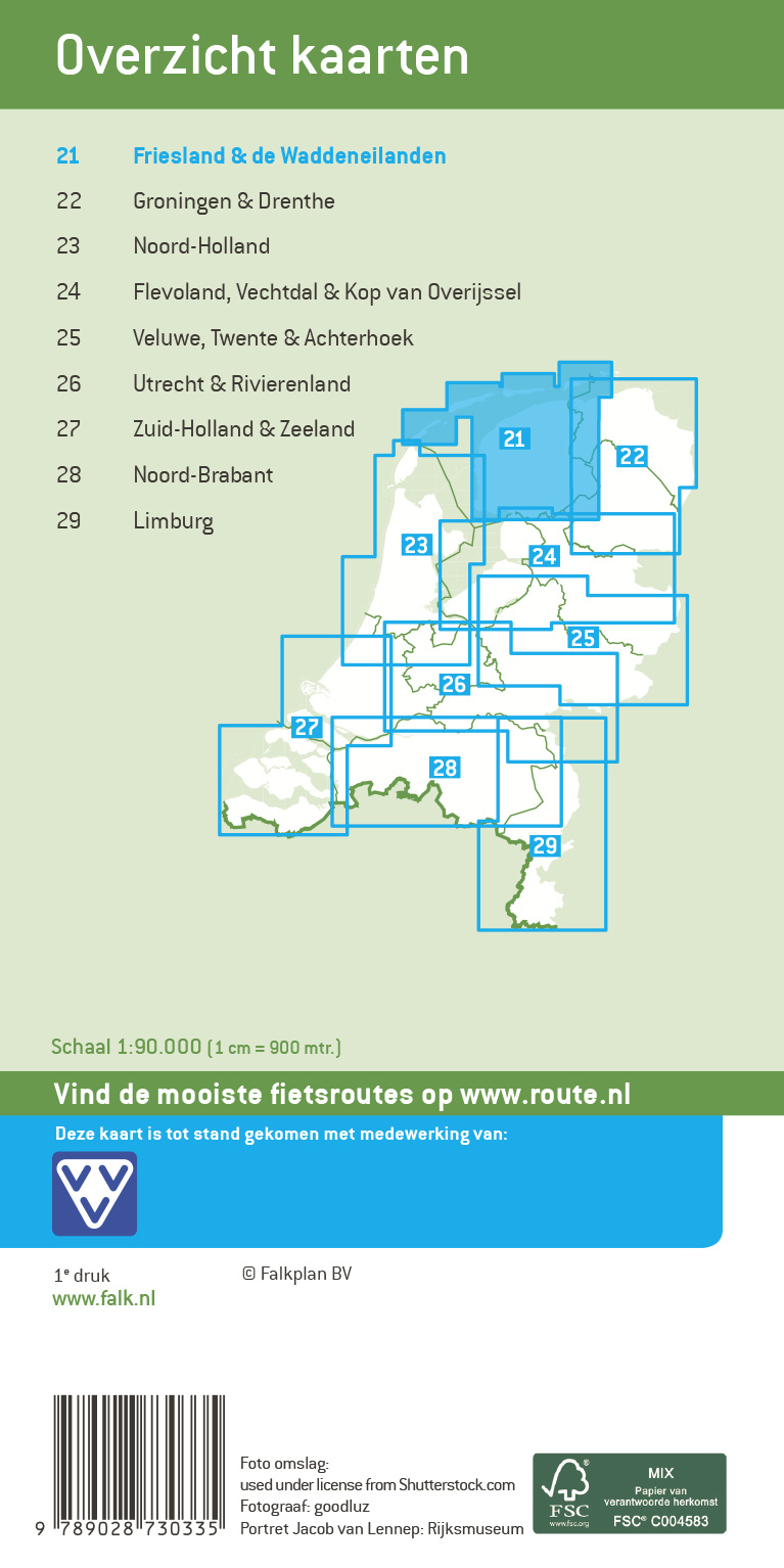Falk Compact Fietskaart 21. Friesland & De Waddeneilanden, picture 267242006