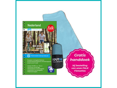 Falk Falk Fietsatlas NL + Gratis Routiq handdoek, picture 492380084