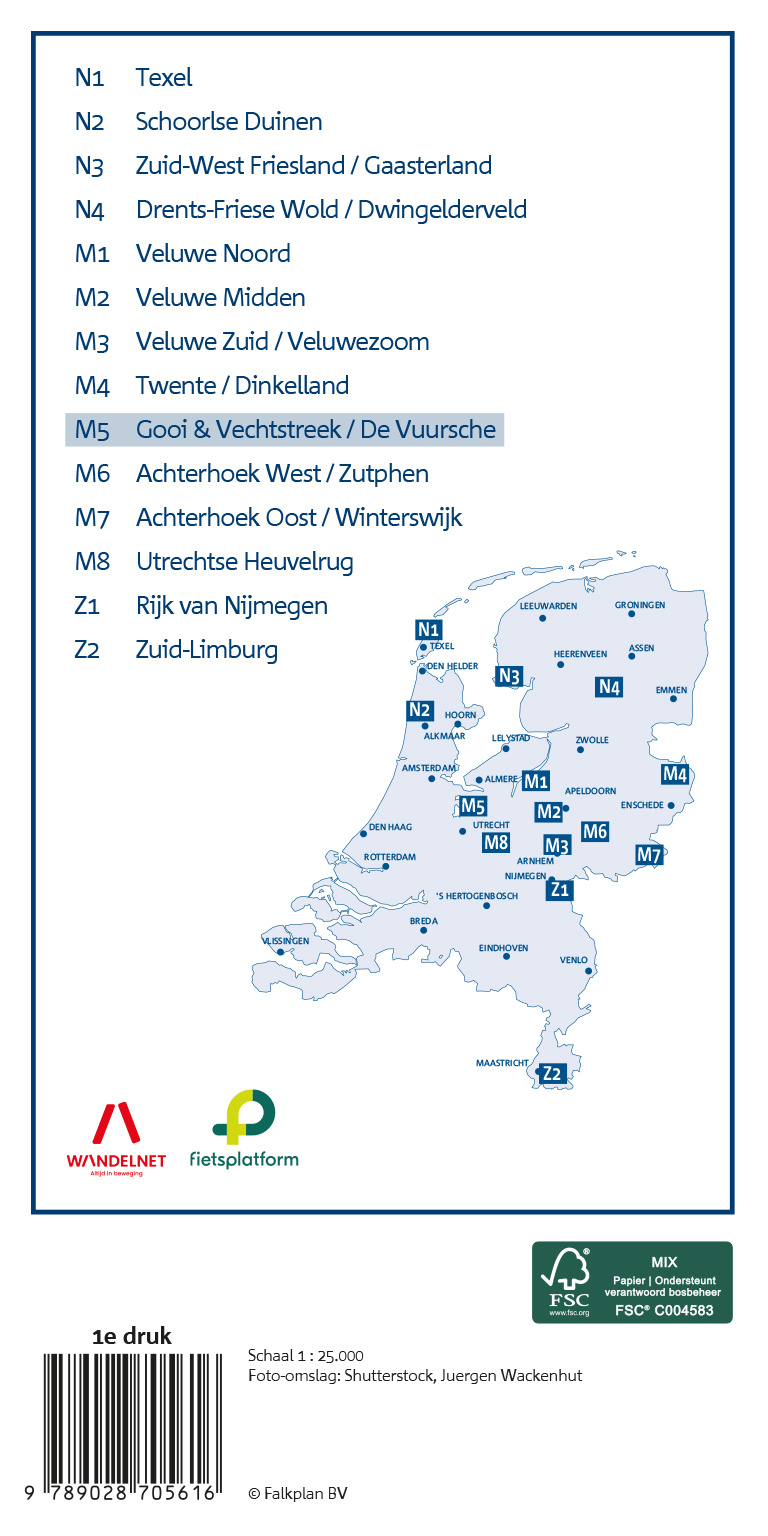 Falk Toeristische Regiokaart M5 Gooi en Vechtstreek incl. de Vuursche, picture 503586509