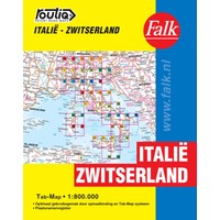 Falk Routiq autokaart Italië/Zwitserland Tab Map