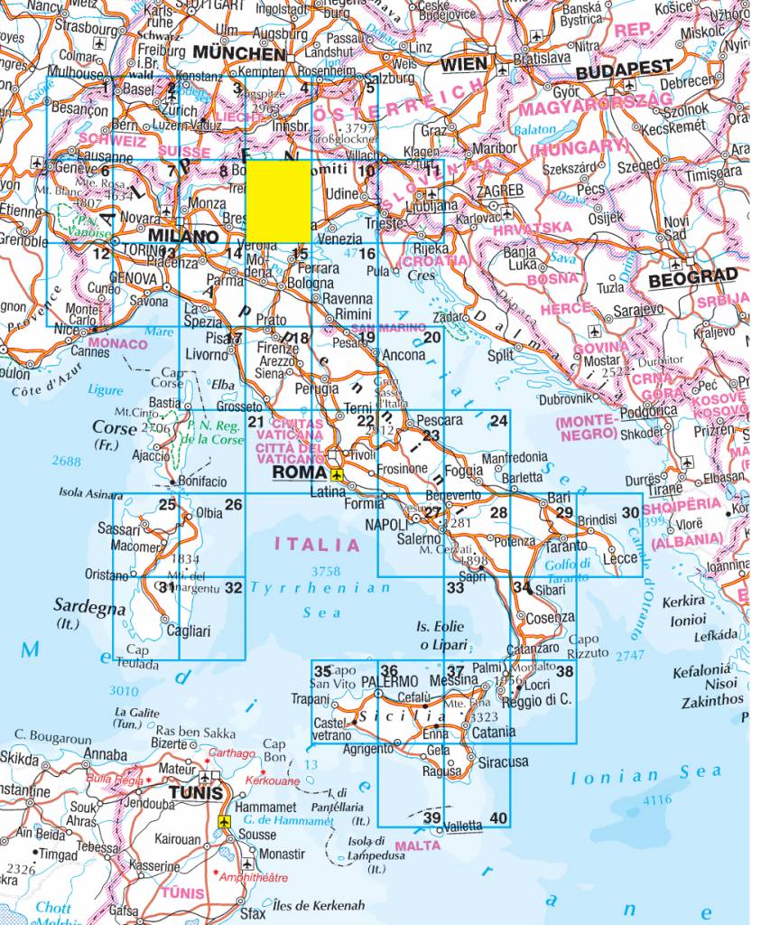 Falk Routiq autokaart Italië en Zwitserland Tab Map, picture 85334534