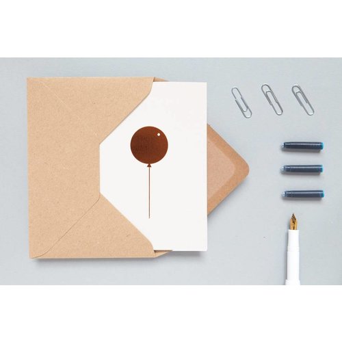 Ola Ola Foil Blocked Cards: Balloon Stone/Copper Ola Ola Foil Blocked Cards: Balloon Stone/Copper