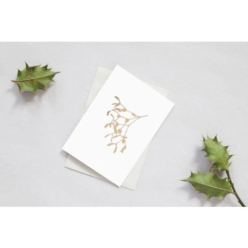 Ola Foil Blocked Card Botanical Collection - Mistletoe Ola Foil Blocked Card Botanical Collection - Mistletoe