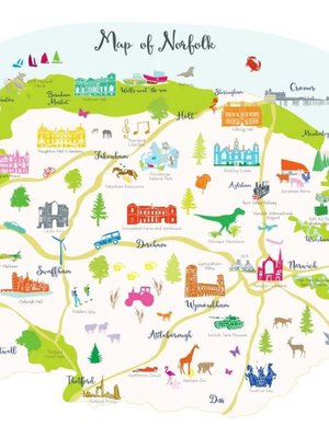 Holly Francesca Map Of Norfolk A3 Truce