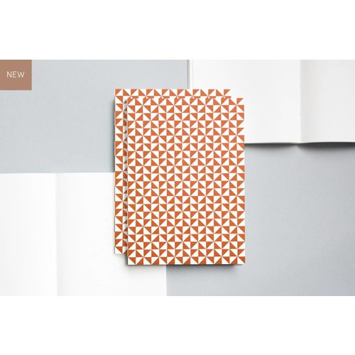 Ola Layflat A5 Notebook, Kaffe Print in Brick Red/Ruled Ola Layflat A5 Notebook, Kaffe Print in Brick Red/Ruled