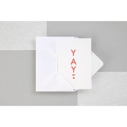 Ola Foil Blocked Fluorescent Cards: YAY Print Ola Foil Blocked Fluorescent Cards: YAY Print