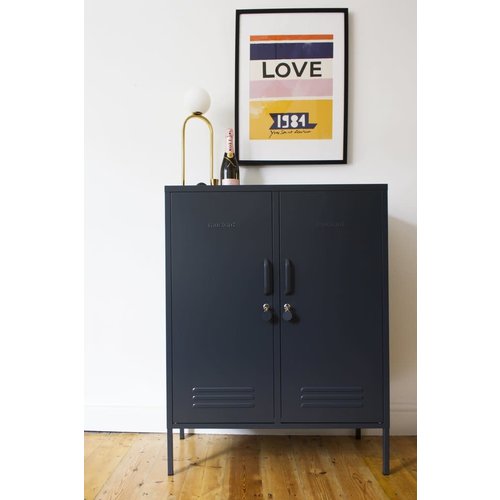 Mustard The Midi Locker in Slate Mustard The Midi Locker in Slate
