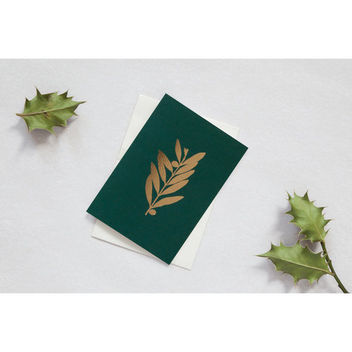Ola Foil Blocked Card Botanical Collection - Olive Ola Foil Blocked Card Botanical Collection - Olive