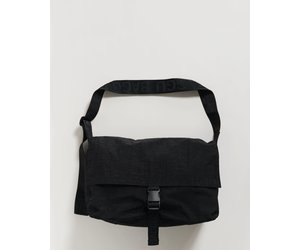 black messenger backpack