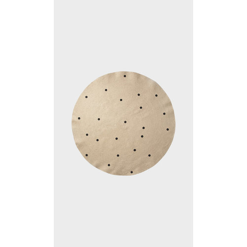 ferm LIVING Small Jute Carpet - Black Dots ferm LIVING Small Jute Carpet - Black Dots
