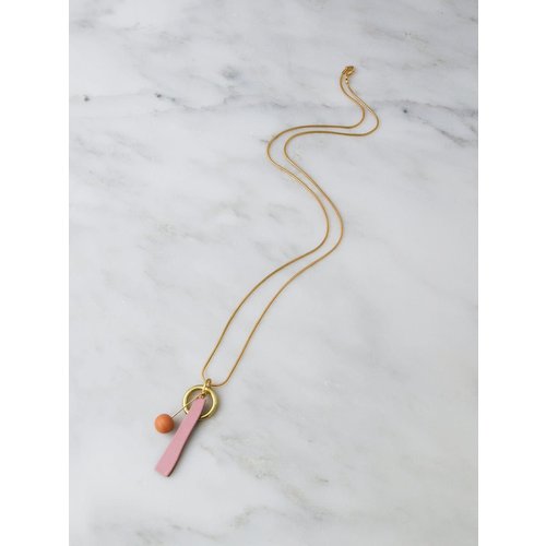 Wolf & Moon Abstract II Necklace - Rose Wolf & Moon Abstract II Necklace - Rose