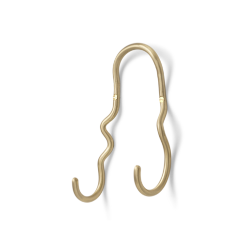 ferm LIVING Curvature Double Hook - Brass ferm LIVING Curvature Double Hook - Brass