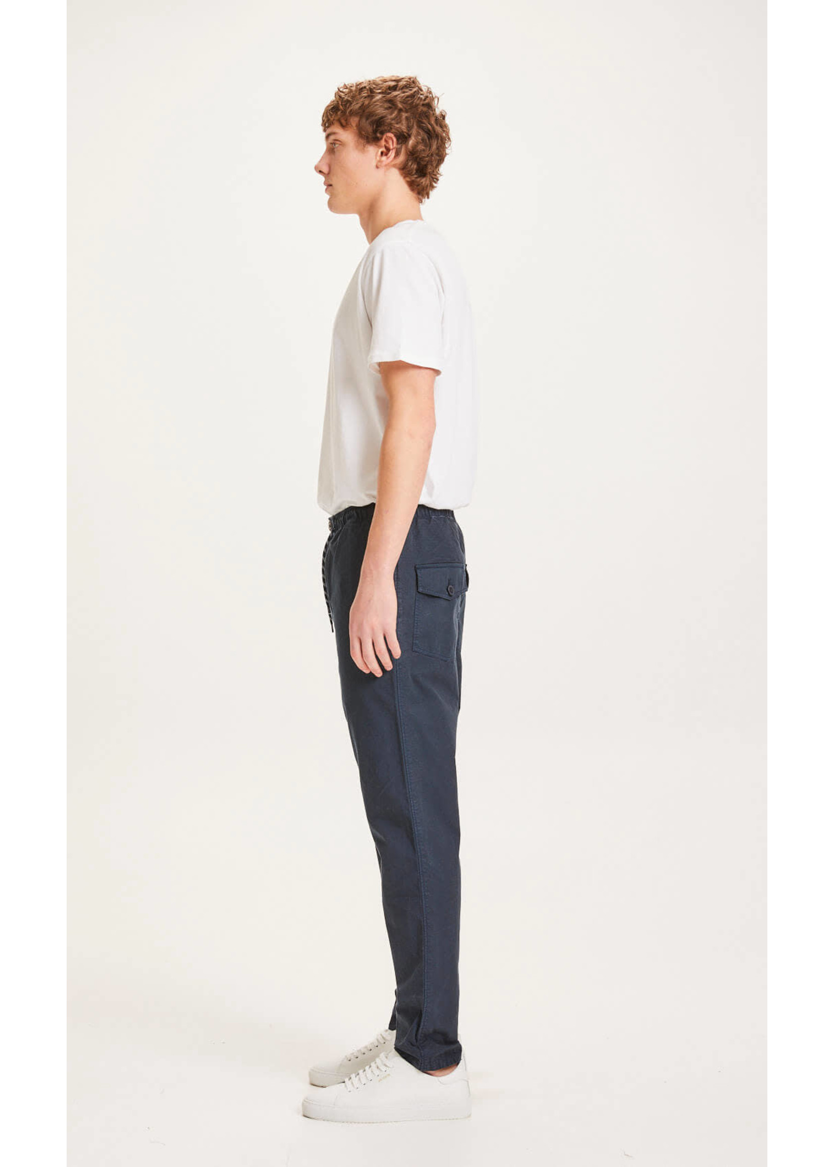 KnowledgeCotton KnowledgeCotton FIG loose rib-stop pant