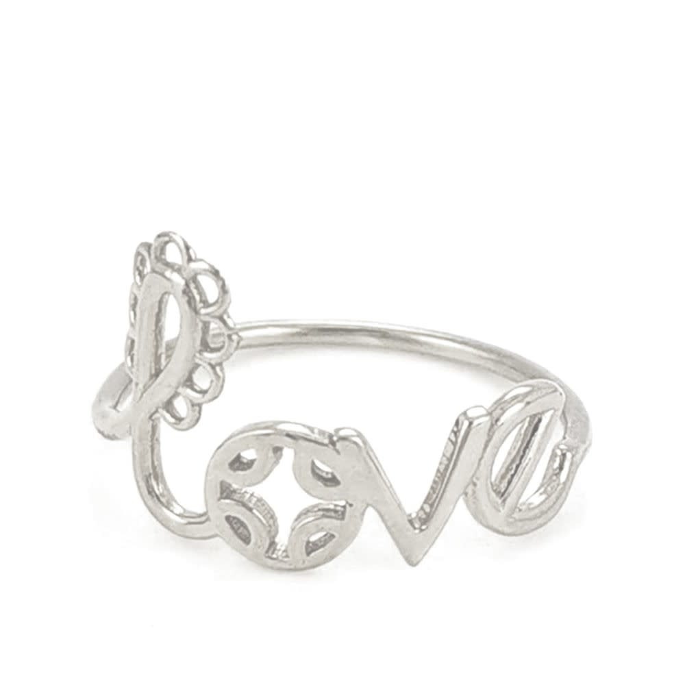 Silver outlet love ring