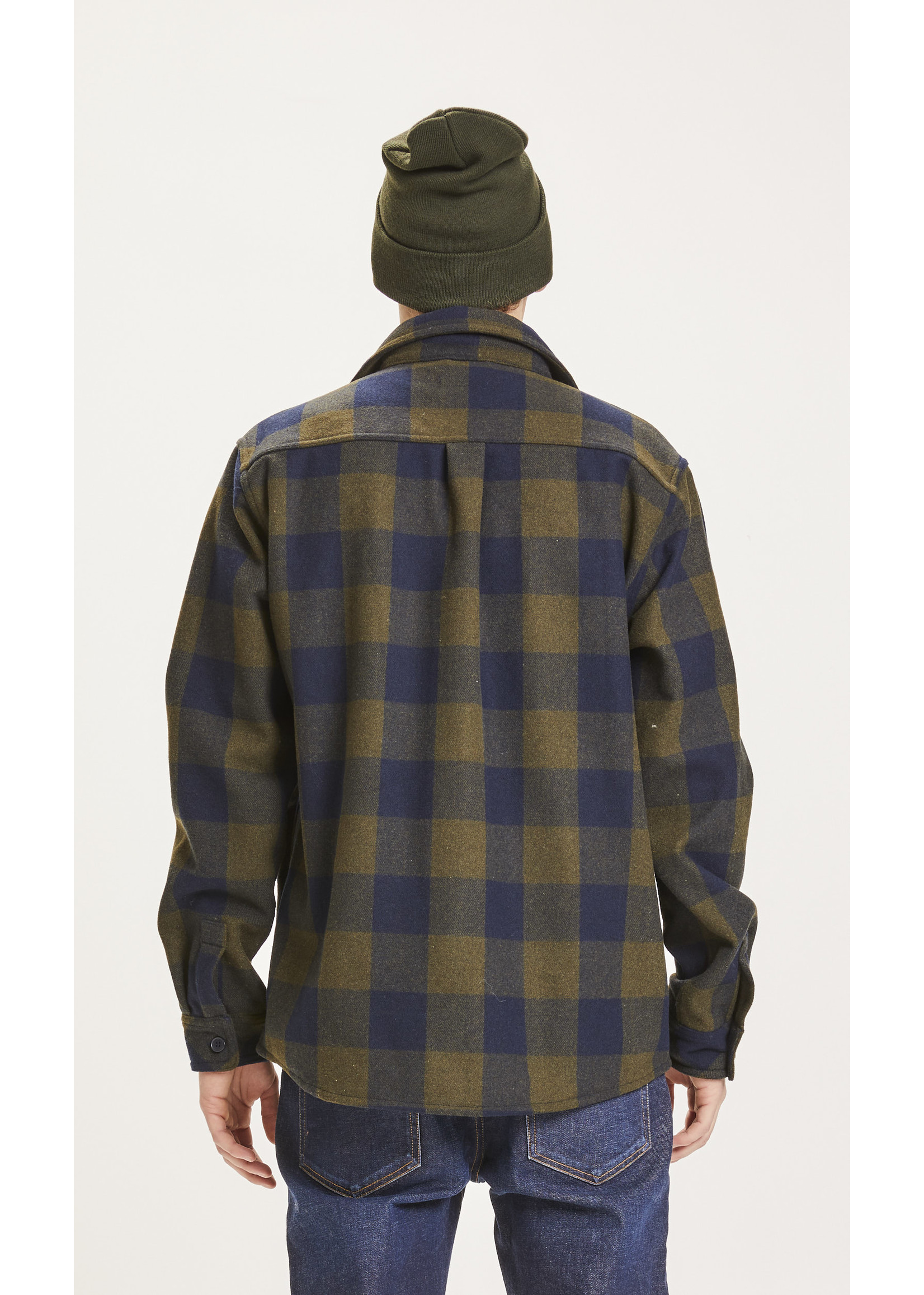 KnowledgeCotton KnowledgeCotton Pine checked flannel overshirt - Forrest Night