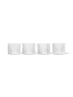 ferm LIVING Ripple Low Glass (Set of 4) - Clear