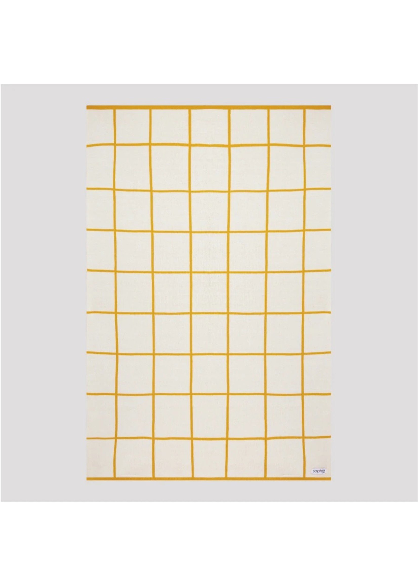Sophie Home Sophie Home Grid Baby Blanket : Yellow