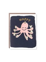 Egg Press Octopus Birthday Card