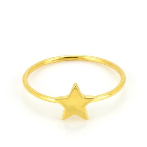 Laura Gravestock Dainty Star Stacking Ring - Gold Plated - J Laura Gravestock Dainty Star Stacking Ring - Gold Plated - J