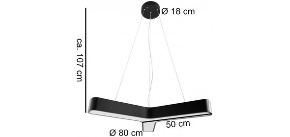 Line Led Hanglamp Zwart Sky Style Line Led Hanglamp Zwart