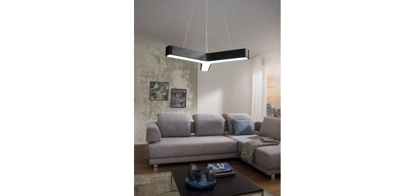 Line Led Hanglamp Zwart Sky Style Line Led Hanglamp Zwart