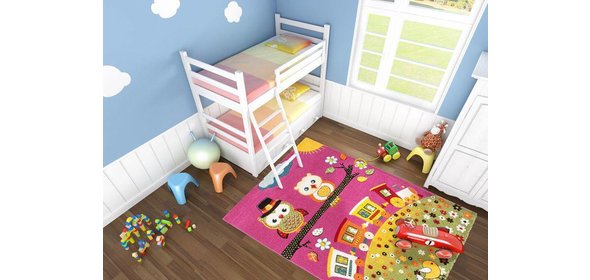 Amigo Uil Kindervloerkleed 160x230 Roze Lalee Amigo Uil Kindervloerkleed 160x230 Roze