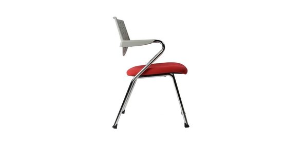 Melbourne Kantoorstoel Zilver/Rood Bondy Living Melbourne Kantoorstoel Zilver/Rood
