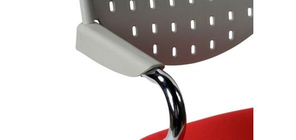 Melbourne Kantoorstoel Zilver/Rood Bondy Living Melbourne Kantoorstoel Zilver/Rood
