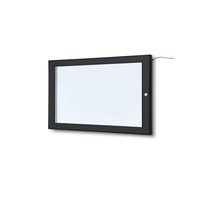 Menuvitrine zwart LED verlicht binnen/buiten 2xA4P