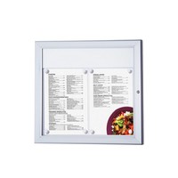 Menuvitrine 2xA4P LED verlicht binnen/buiten