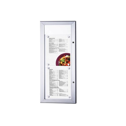 Menuvitrine 2xA4T LED verlicht binnen/buiten 