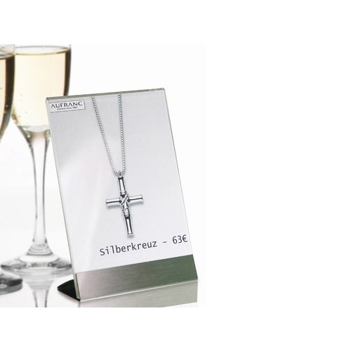 Kaarthouder met RVS voet  Kaarthouder met RVS voet