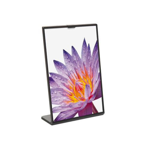 Menustandaard A5 zwart L-standaard portret balie  Menustandaard A5 zwart L-standaard portret balie