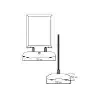 Stoepbord Buiten Zwart met Waterbase A1, A0 en B1
