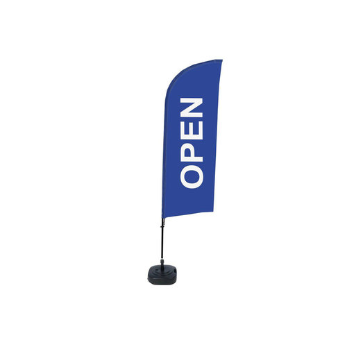 Beachflag OPEN blauw 