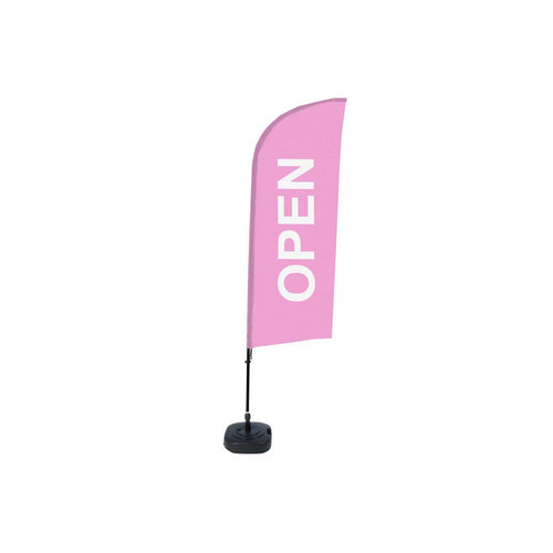 Beachflag OPEN roze 