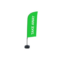 Horeca Vlag TAKE AWAY diverse kleuren complete SET