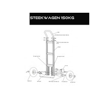 Steekwagen TPR banden voor de trap tot 150kg