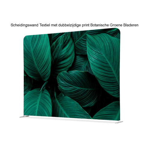 Scheidingswand Textiel Botanische Groene Bladeren  Scheidingswand Textiel Botanische Groene Bladeren