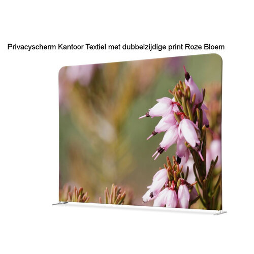 Privacyscherm Kantoor Textiel Roze Bloem  Privacyscherm Kantoor Textiel Roze Bloem