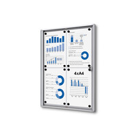 Afsluitbare presentatiekast Aluminium binnen in diverse maten