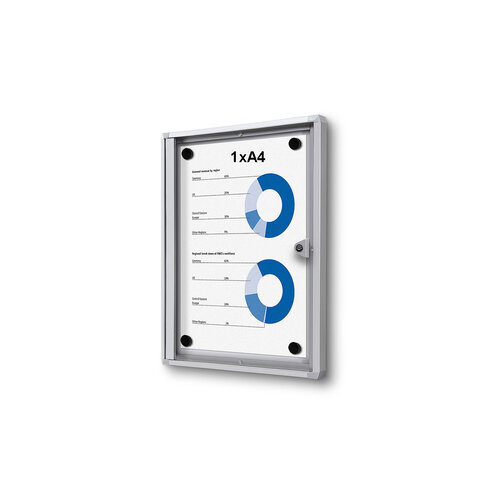 Afsluitbare presentatiekast aluminium 
