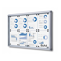 Wandvitrine met schuifdeur binnen gebruik in diverse maten