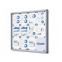 Wandvitrine met schuifdeur binnen gebruik in diverse maten