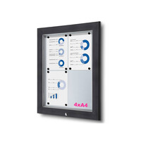 Informatie vitrine antraciet onverlicht buiten