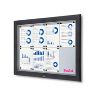 Informatie vitrine antraciet onverlicht buiten